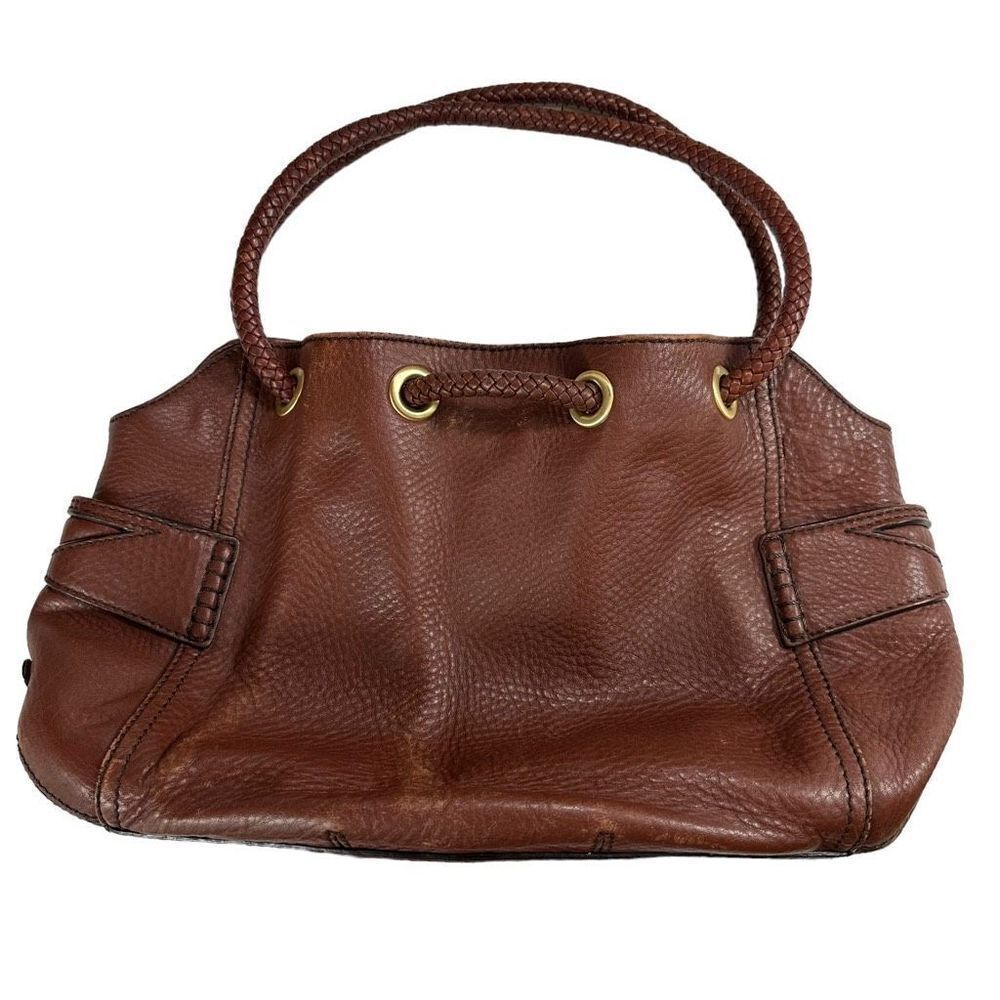 Cole Haan Brown Leather Draw Strap Denny Bag - Picture 9 of 16